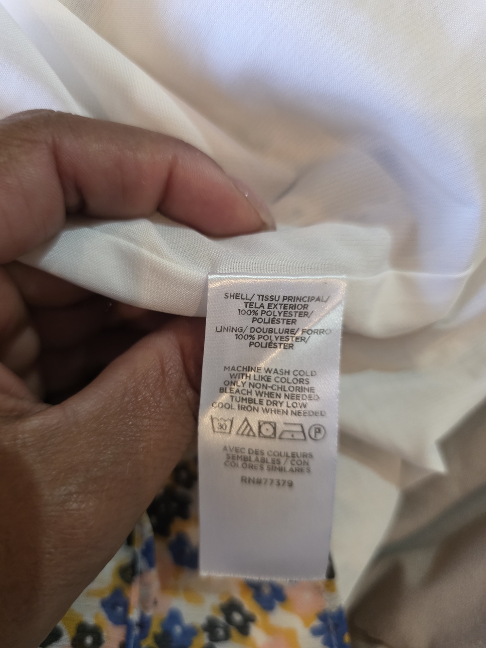Ann Taylor Factory White Midi Dress with Floral Print Size L - Picture 13 of 14